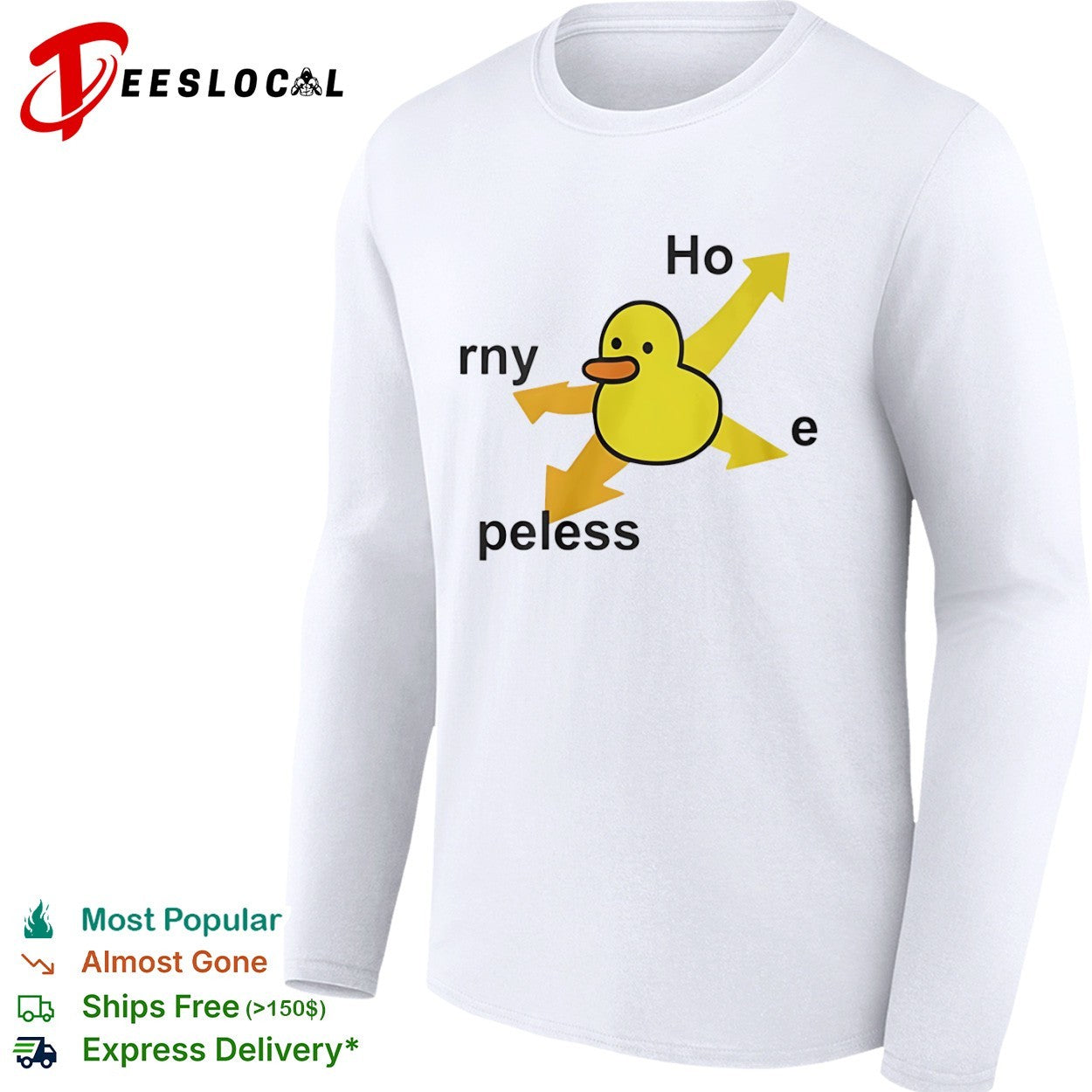 Duck horny hopeless arrows shirt
