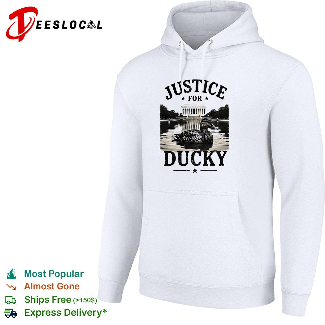 Duck swimming justice for ducky Lincoln Memorial shirt