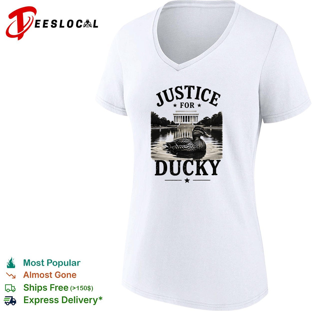 Duck swimming justice for ducky Lincoln Memorial shirt