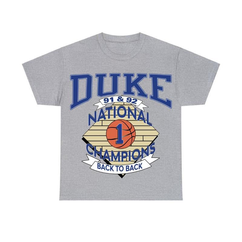 Duke Nation Champions Back to Back T-Shirt, Retro Style Classic Basketball Fan Apparel, Sport Shirt, Graphic Shirt for...