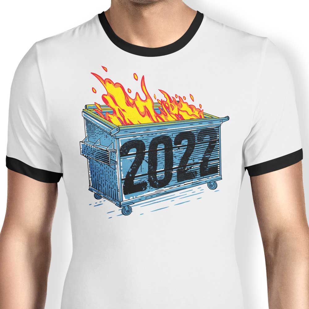 Dumpster Fire '22 - Ringer T-Shirt Hoodie, Sweatshirt | CiraTrend.com (Image 1)