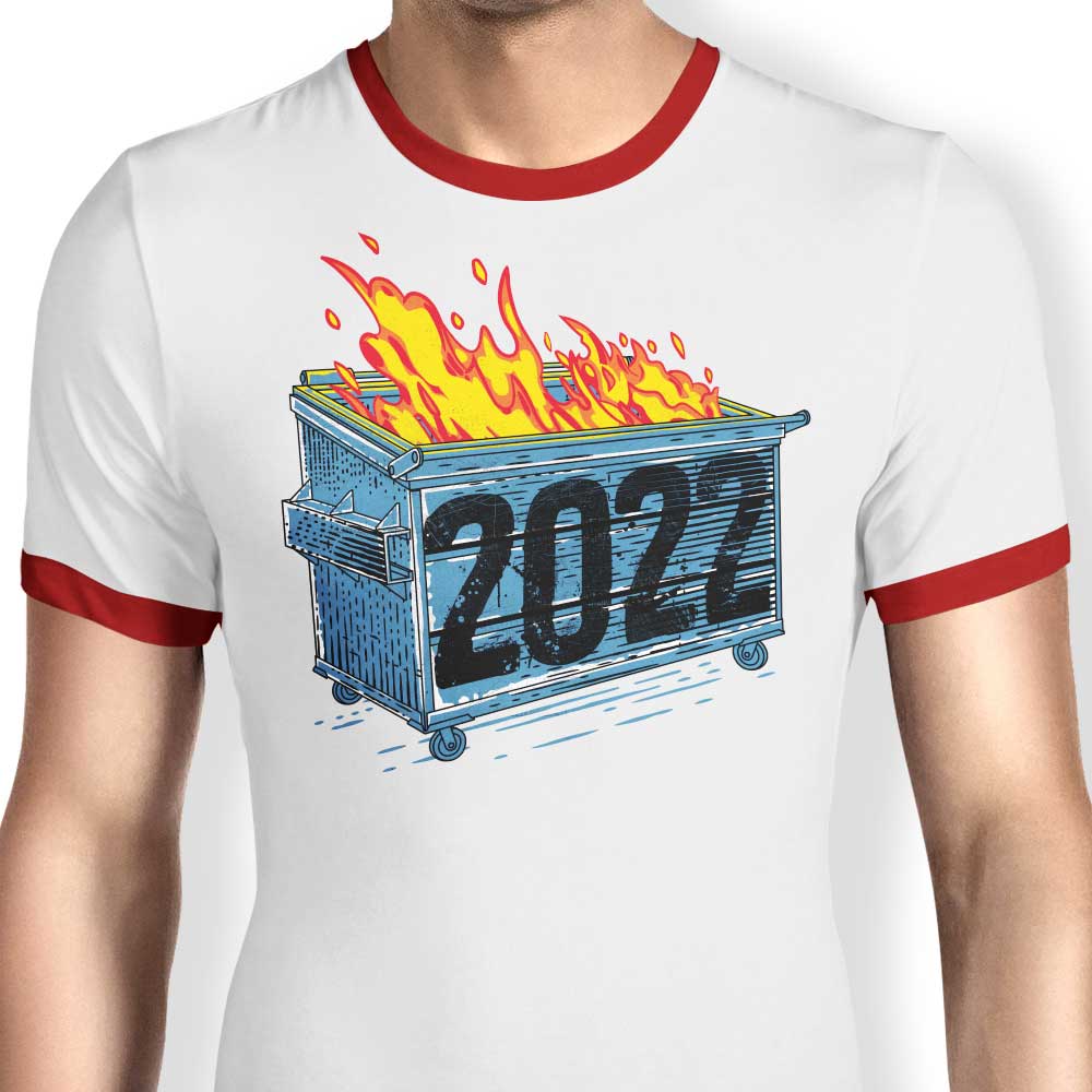 Dumpster Fire '22 - Ringer T-Shirt Hoodie, Sweatshirt | CiraTrend.com (Image 3)