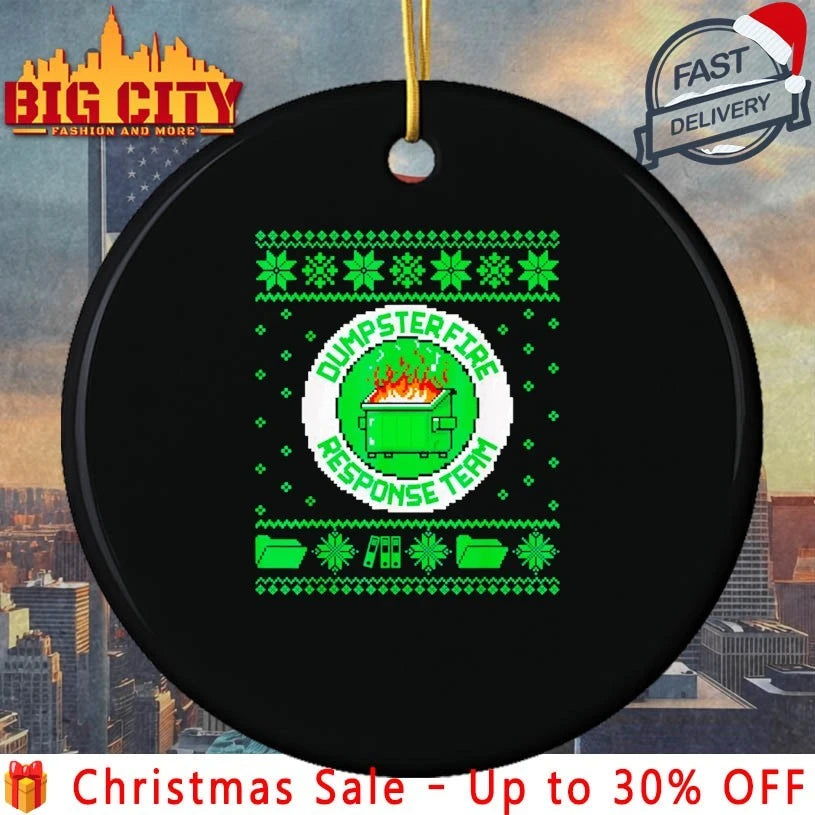 Dumpster Fire Response Team Chaos Ugly Cute Employee Ugly Christmas shirt