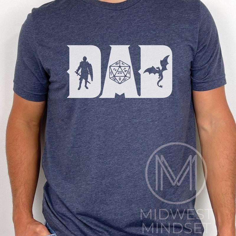 Dungeon Daddy Shirt, Dnd Dad Tee, D&D Gift For Fathers Day, Dungeons And Dragons Gift, Fantasy Ttrpg Shirt, Dungeon...