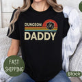 Dungeon Daddy, Funny Gamer Dad Gift, Dungeon Master Shirt, Retro Dnd Shirt, 20 Sided Dice, Critical Roll Shirt, Dungeons...