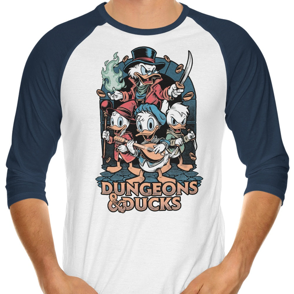 Dungeons and Ducks - 3/4 Sleeve Raglan T-Shirt Hoodie, Sweatshirt | CiraTrend.com (Image 3)