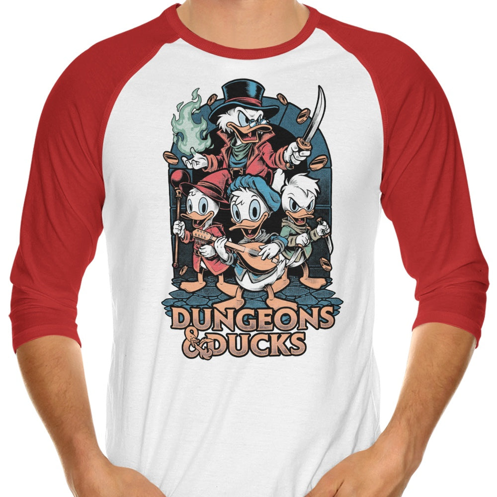 Dungeons and Ducks - 3/4 Sleeve Raglan T-Shirt Hoodie, Sweatshirt | CiraTrend.com (Image 4)