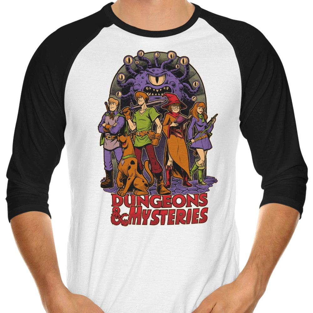 Dungeons and Mysteries - 3/4 Sleeve Raglan T-Shirt Hoodie, Sweatshirt | CiraTrend.com (Image 1)
