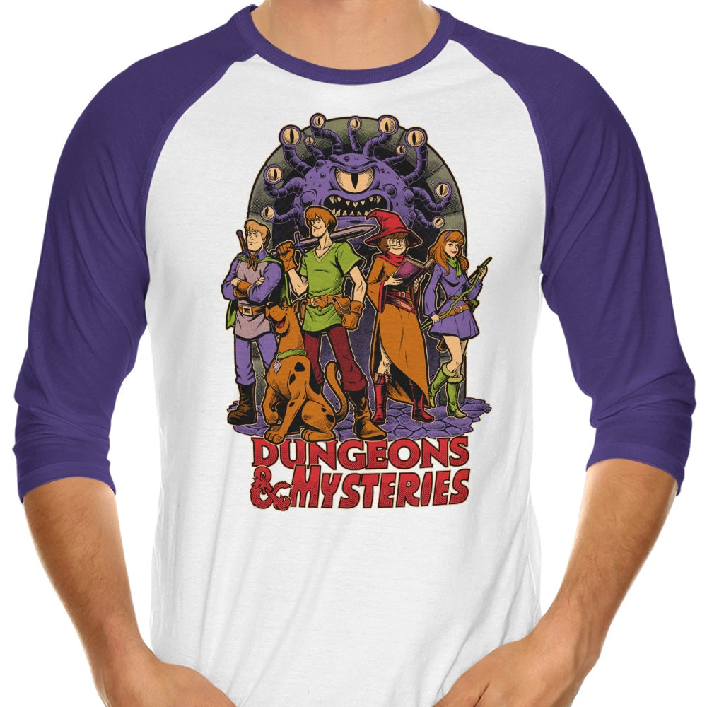Dungeons and Mysteries - 3/4 Sleeve Raglan T-Shirt Hoodie, Sweatshirt | CiraTrend.com (Image 3)