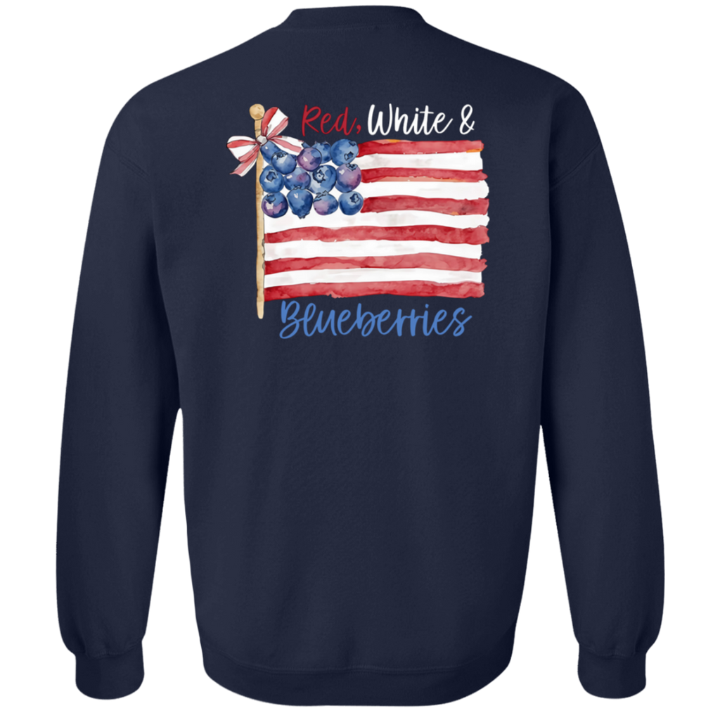 Freedom Red White & Blueberries Coquette Flag Sweatshirt - 2 T-Shirts, Hoodie | CiraTrend.com (Image 2)