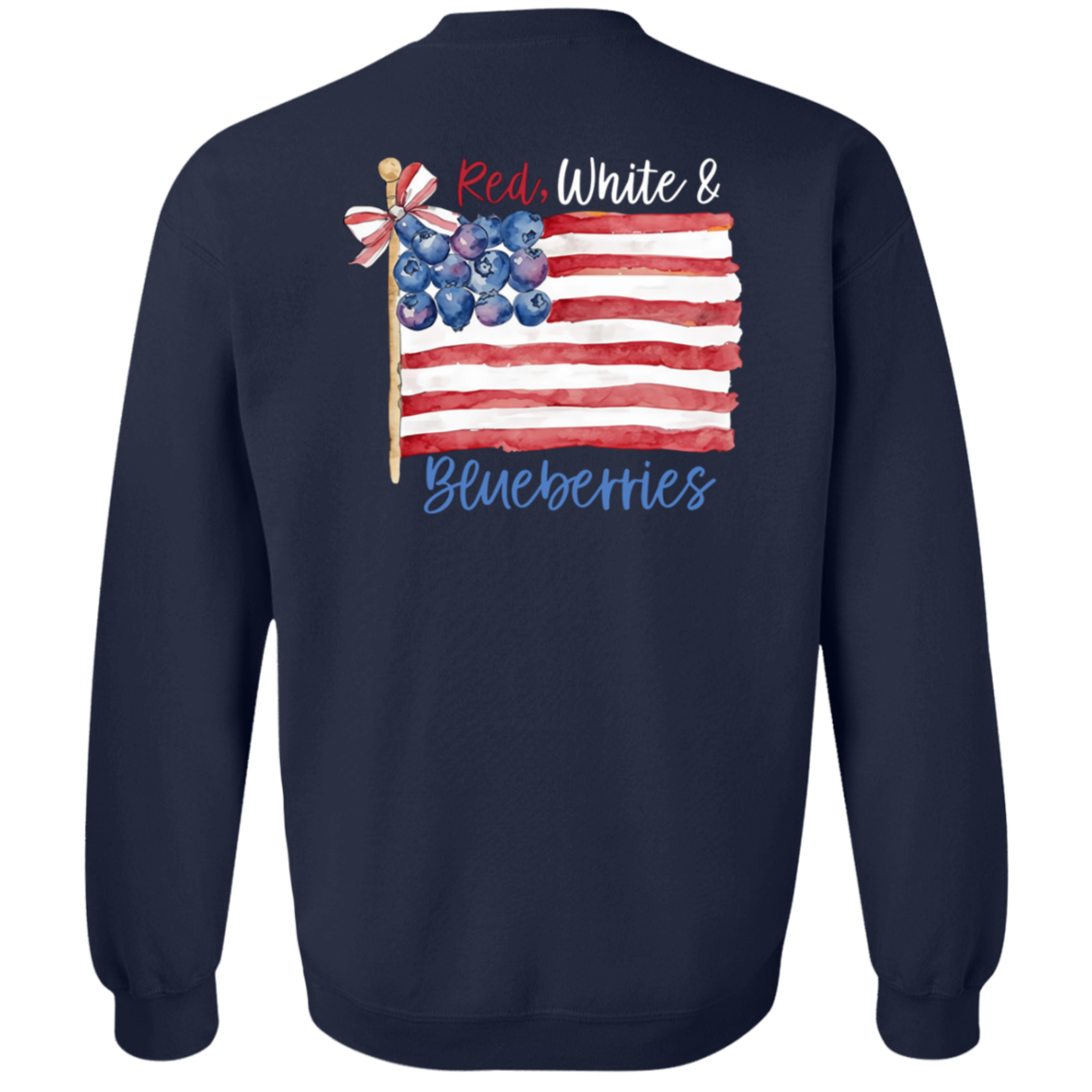 Freedom Red White & Blueberries Coquette Flag Sweatshirt - 2 T-Shirts, Hoodie | CiraTrend.com (Image 2)