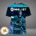 EA Sports NHL 27 San Jose Sharks Macklin Celebrini Cover Athlete Deluxe Edition All Over Print Shirt
