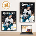EA Sports NHL 27 San Jose Sharks Macklin Celebrini Cover Athlete Standard Edition Home Decor Poster Canvas