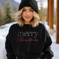 EMBROIDERED Floral Sweatshirt, Christmas Sweatshirt, Merry Christmas Gift, Gifts for Friends, Gifts for Secret Santa,...