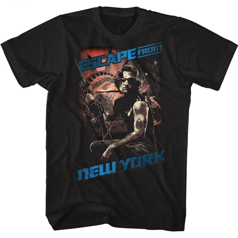 Escape From New York Mens S/S T-Shirt - Snake - Solid Black Hoodie, Sweatshirt | CiraTrend.com