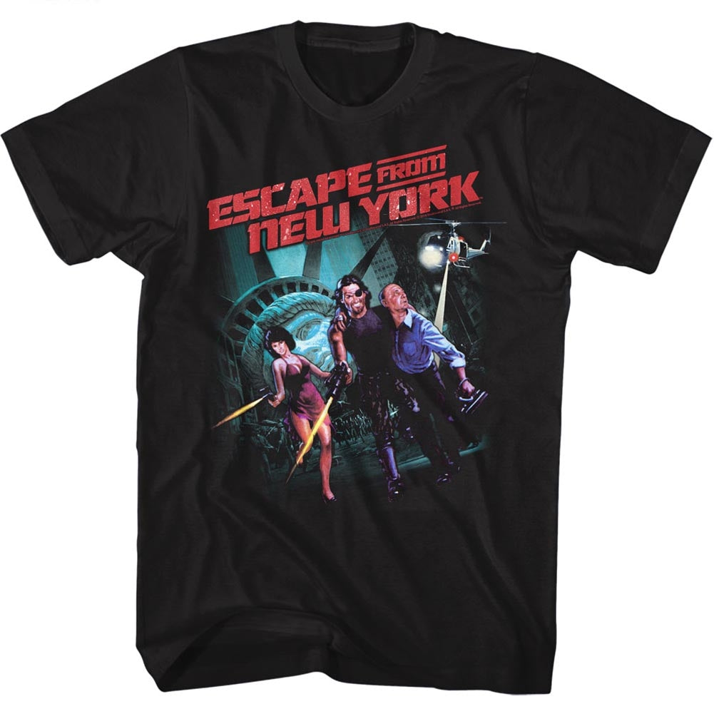 Escape From New York Mens S/S T-Shirt - Running Escape - Solid Black Hoodie, Sweatshirt | CiraTrend.com