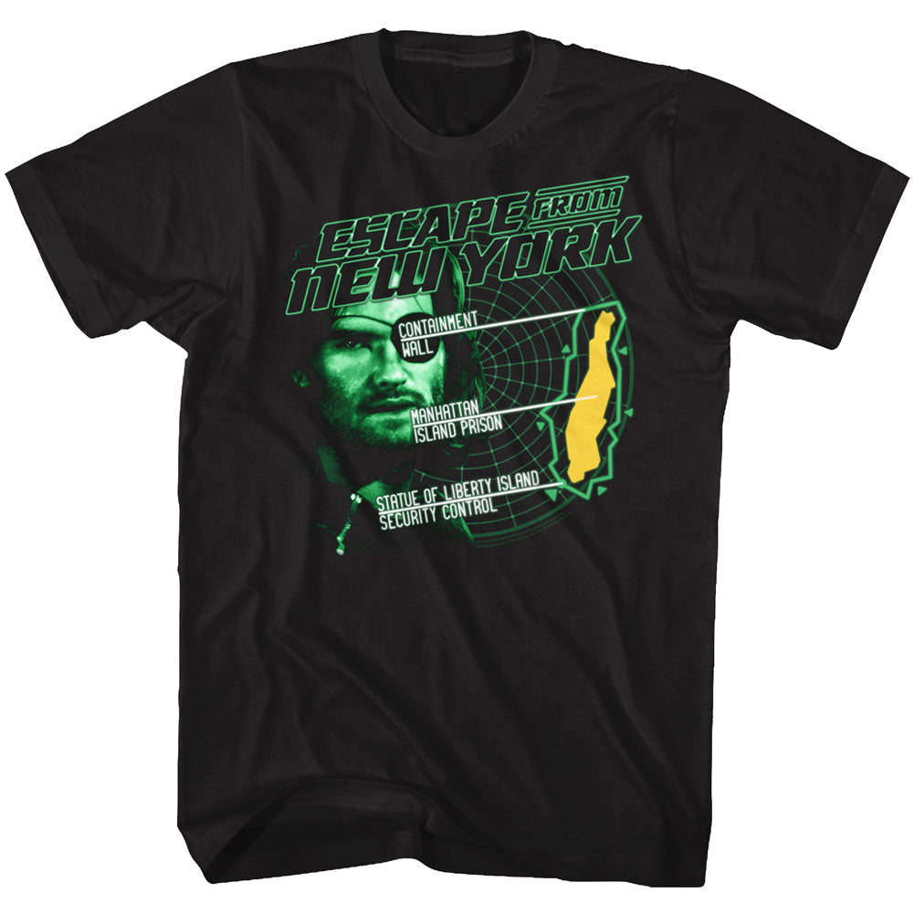 Escape From New York Mens S/S T-Shirt - Radar Snake - Solid Black Hoodie, Sweatshirt | CiraTrend.com