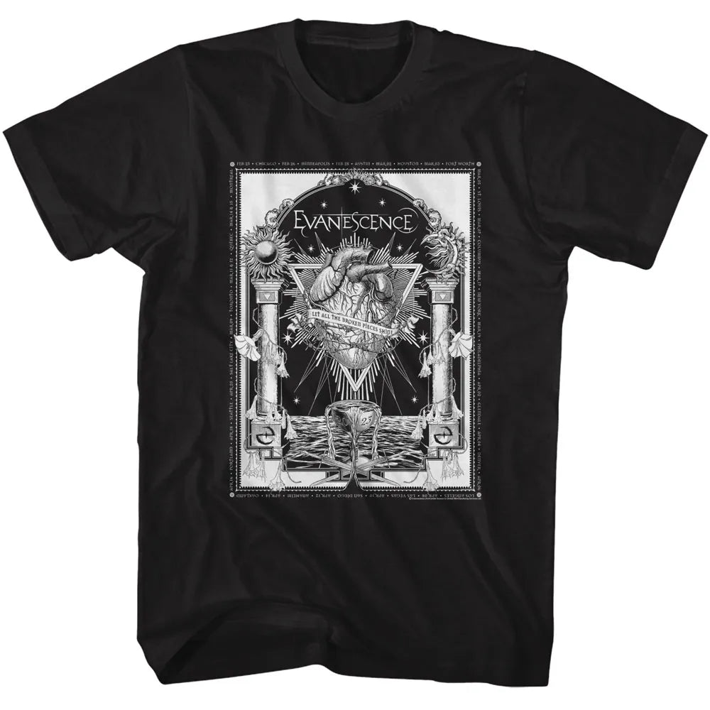 Evanescence Broken Pieces Heart Official T-Shirt Hoodie, Sweatshirt | CiraTrend.com