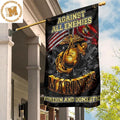 Eagle Against All Enemies Marines Foreign And Domestic Flag United States Gifts For Sailors 2 Sides Garden House Flag