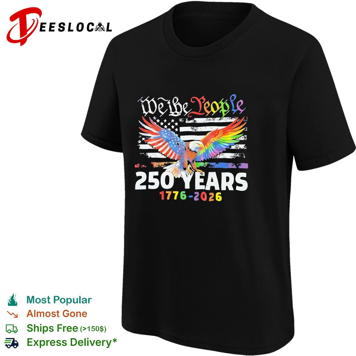 Eagle flying we the people 250 years 1776 2026 shirt