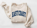 East Coast Crewneck Sweatshirt, Vintage Varsity Sweatshirt, Summer Beach Sweatshirt, Retro East Coast Shirt, Trendy...