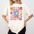 Easter Bunny Comfort Colors Shirt, Coquette Bow Bunny T-shirt, Rabbit Graphic Tee, Bunny Floral Clothing, Happy Easter...
