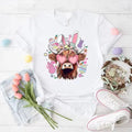 Easter Day Highland Cow Shirt, Cow Easter Shirt, Easter Bunny Shirt, Womens Easter Shirt, Funny Cow Shirt, Happy Easter...