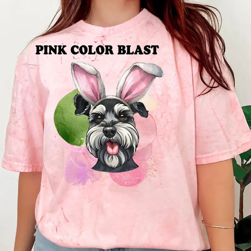 Easter Schnauzer Shirt ~ Unisex Apparel Relaxed Fit Printed In The USA Clothing Womenswear Casual Comfort Cotton Top...