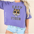 Easy Tiger | Violet comfort colors t shirt | tigers purple t shirt Hoodie, Sweatshirt | CiraTrend.com
