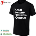Eat Sleep Sign Anna Repeat shirt