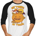Eat Tricks, Do Treats - 3/4 Sleeve Raglan T-Shirt Hoodie, Sweatshirt | CiraTrend.com (Image 1)