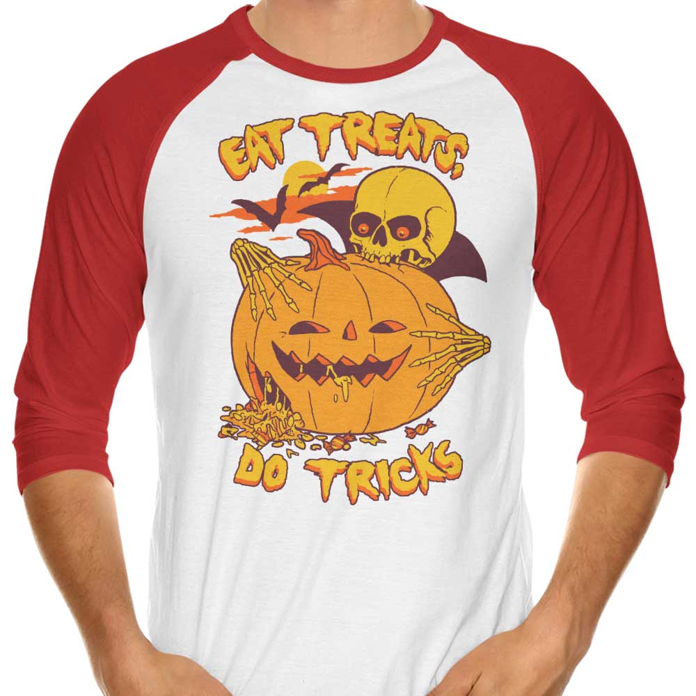 Eat Tricks, Do Treats - 3/4 Sleeve Raglan T-Shirt Hoodie, Sweatshirt | CiraTrend.com (Image 4)