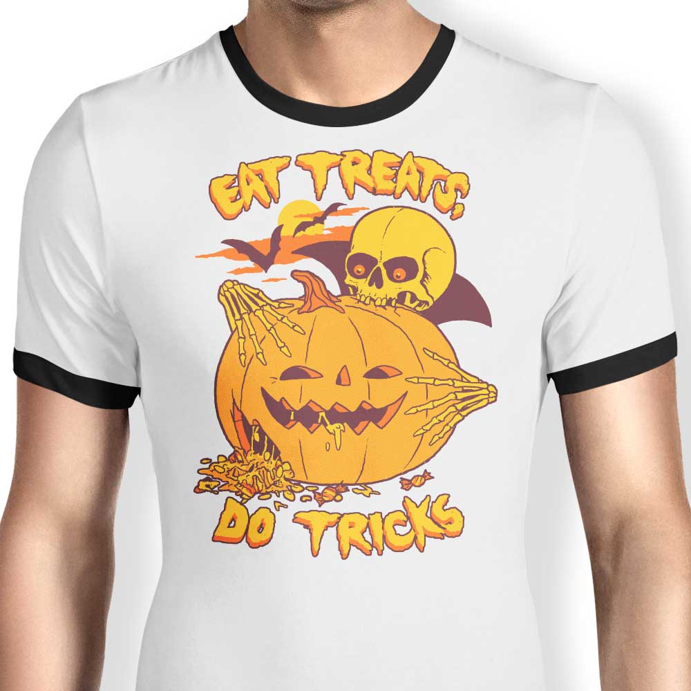 Eat Tricks, Do Treats - Ringer T-Shirt Hoodie, Sweatshirt | CiraTrend.com (Image 1)