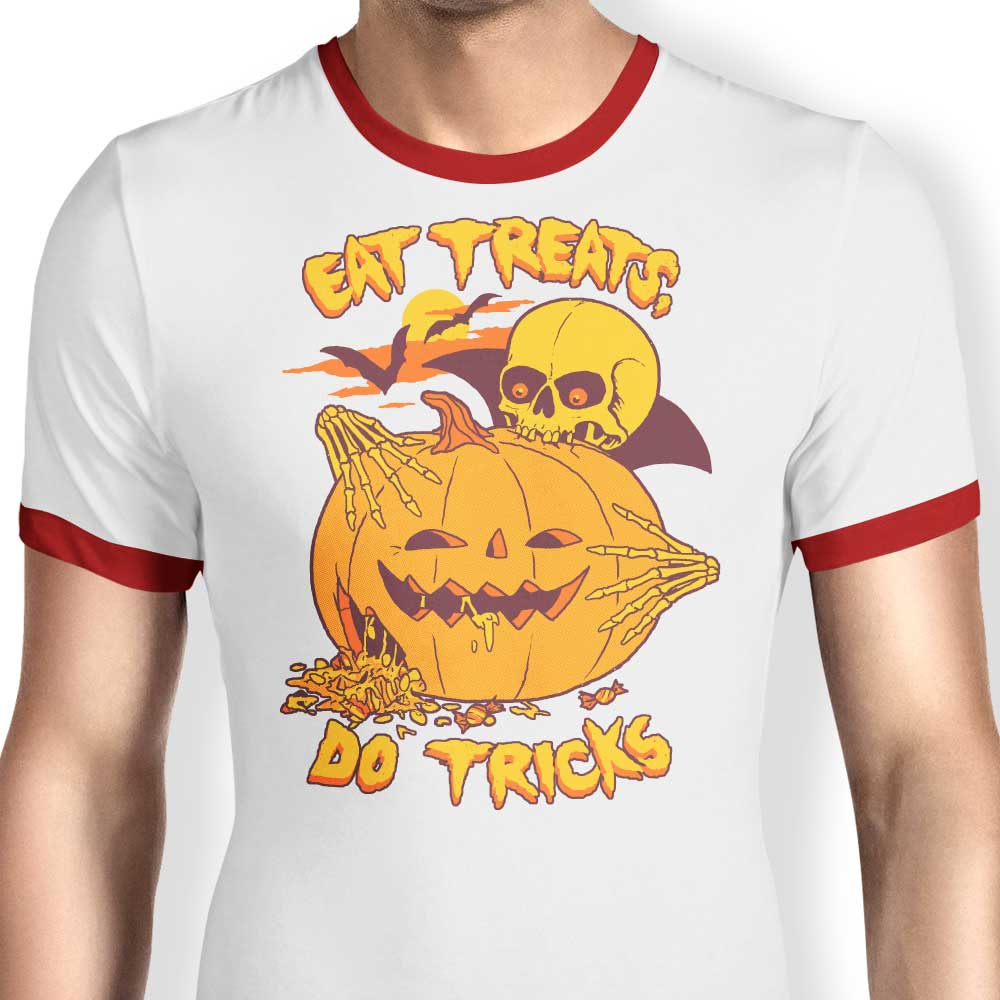 Eat Tricks, Do Treats - Ringer T-Shirt Hoodie, Sweatshirt | CiraTrend.com (Image 3)