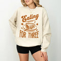 Eating for Three Pregnancy Announcement Sweatshirt, Twin Maternity Shirt Hoodie | CiraTrend.com