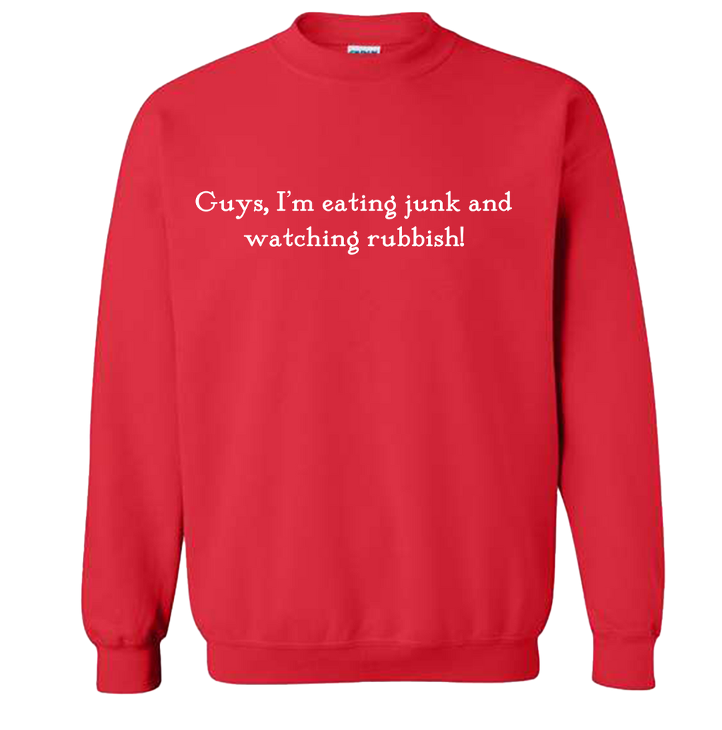 Eating Junk and Watching Rubbish Quote Tee Hoodie, Sweatshirt | CiraTrend.com (Image 1)