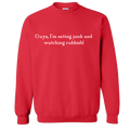 Eating Junk and Watching Rubbish Quote Tee Hoodie, Sweatshirt | CiraTrend.com (Image 1)