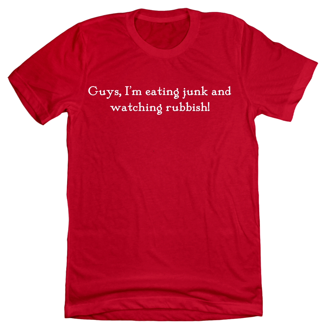 Eating Junk and Watching Rubbish Quote Tee Hoodie, Sweatshirt | CiraTrend.com (Image 2)