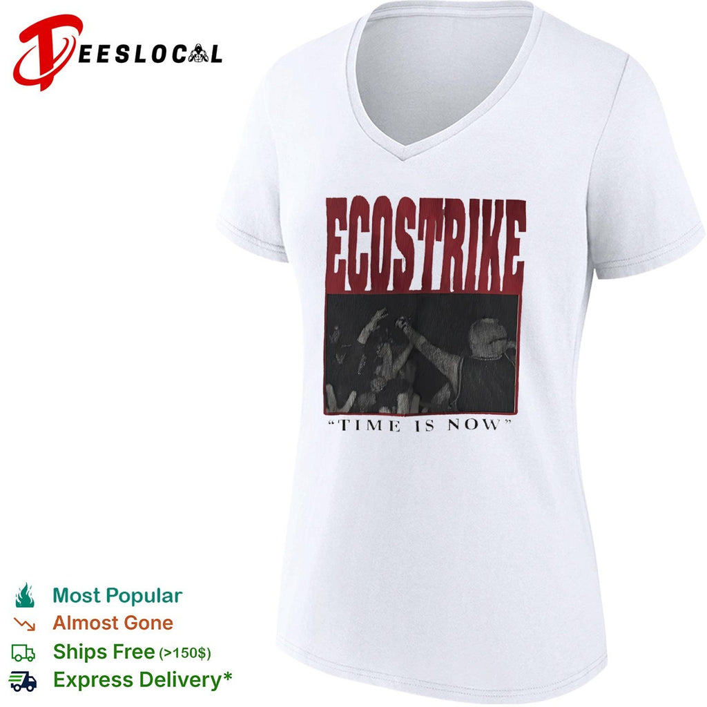 Ecostrike Time is Now Hardcore Punk Band Concert shirt