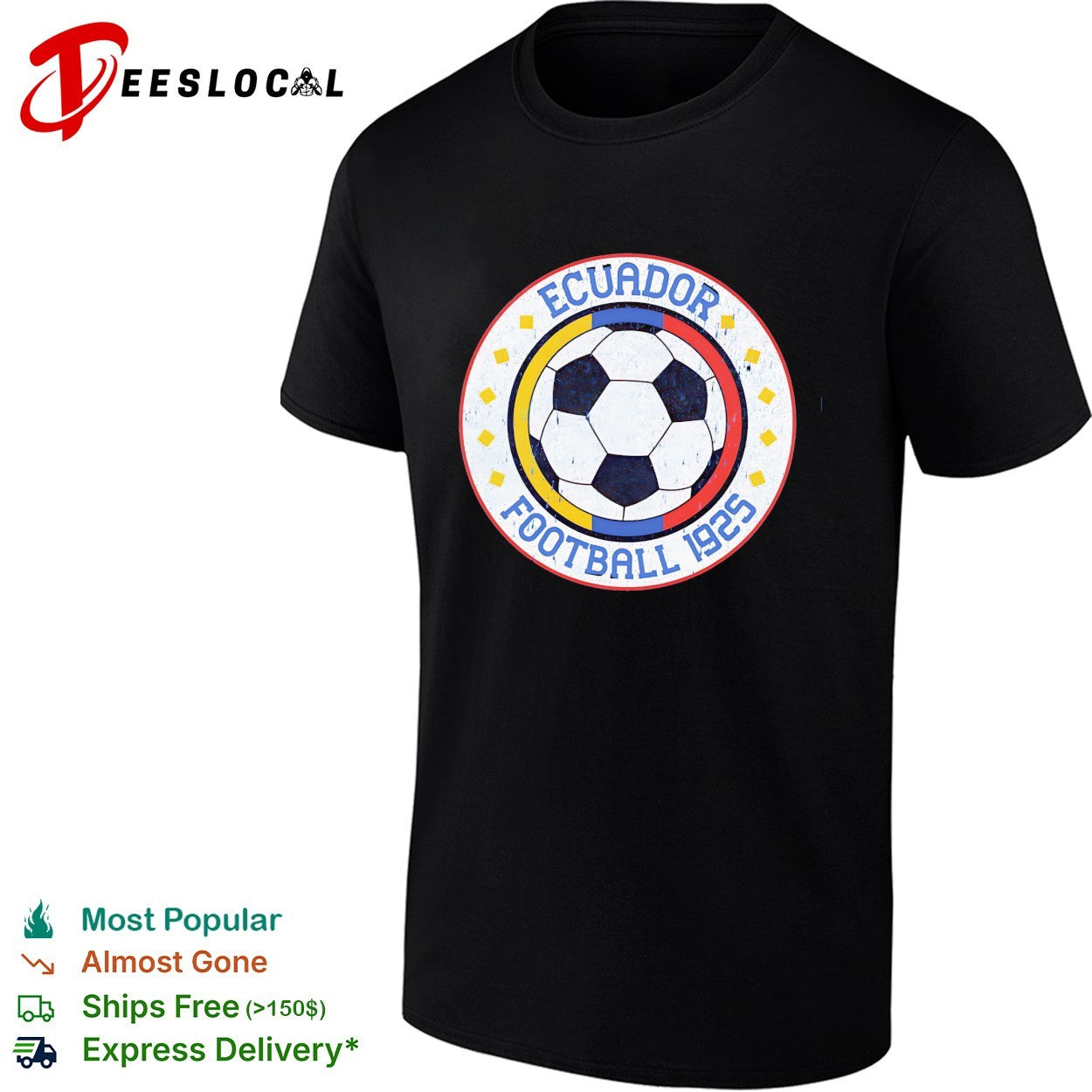 Ecuador football 1925 vintage soccer shirt