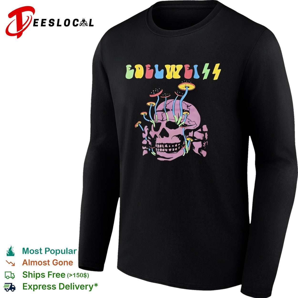 Edelweiss Totenkopf Mushroom Skull Shirt