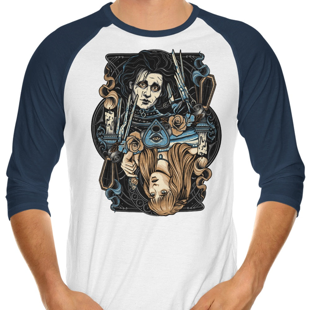 Edward and Kim - 3/4 Sleeve Raglan T-Shirt Hoodie, Sweatshirt | CiraTrend.com (Image 1)