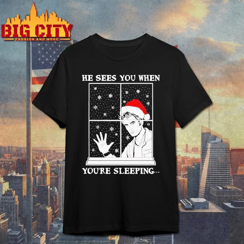 Edward Cullen Santa He Sees You When You’re Sleeping Shirt