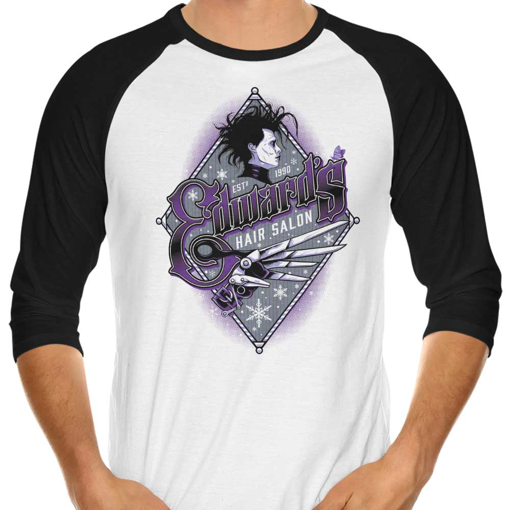 Edwards Hair Salon - 3/4 Sleeve Raglan T-Shirt Hoodie, Sweatshirt | CiraTrend.com (Image 1)