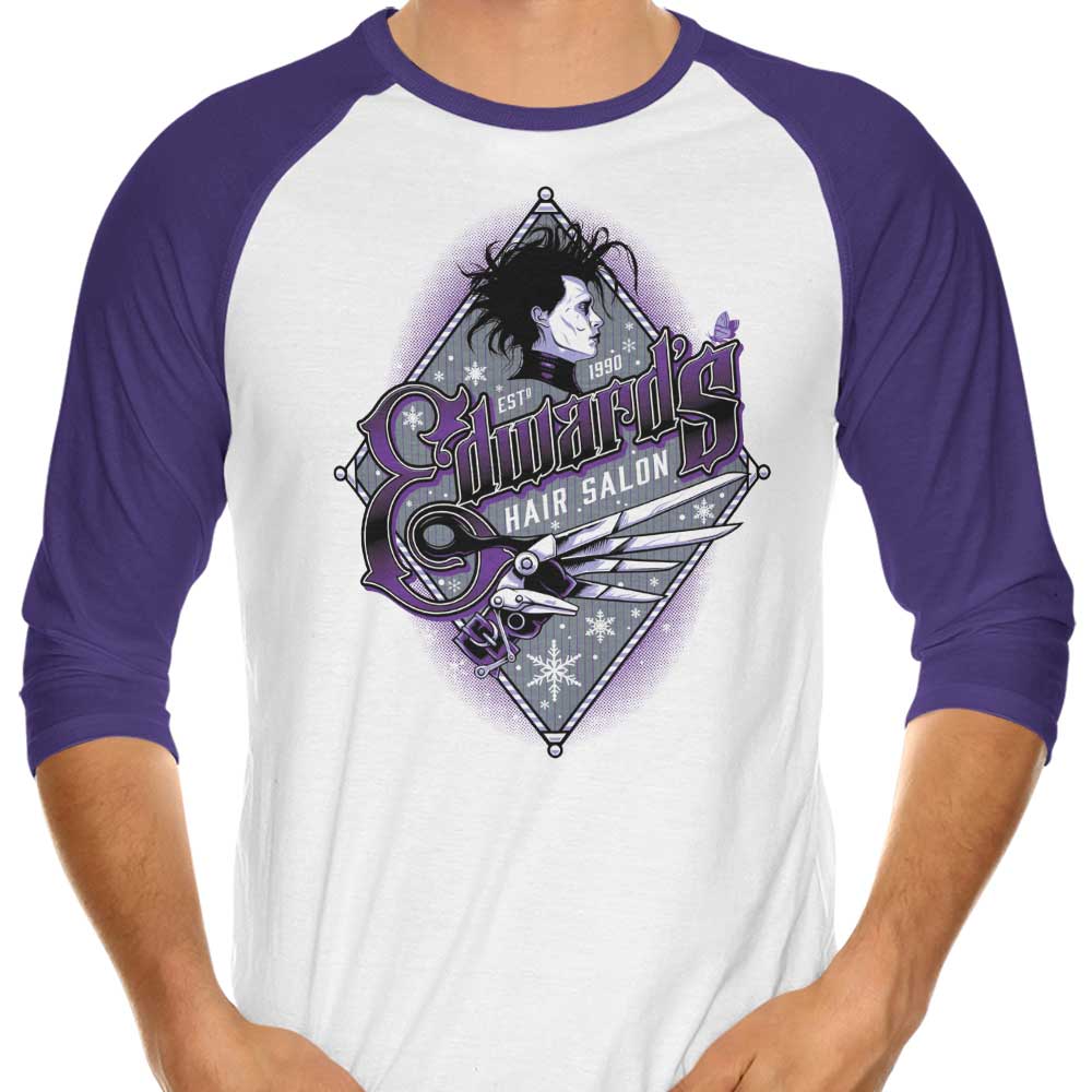 Edwards Hair Salon - 3/4 Sleeve Raglan T-Shirt Hoodie, Sweatshirt | CiraTrend.com (Image 3)