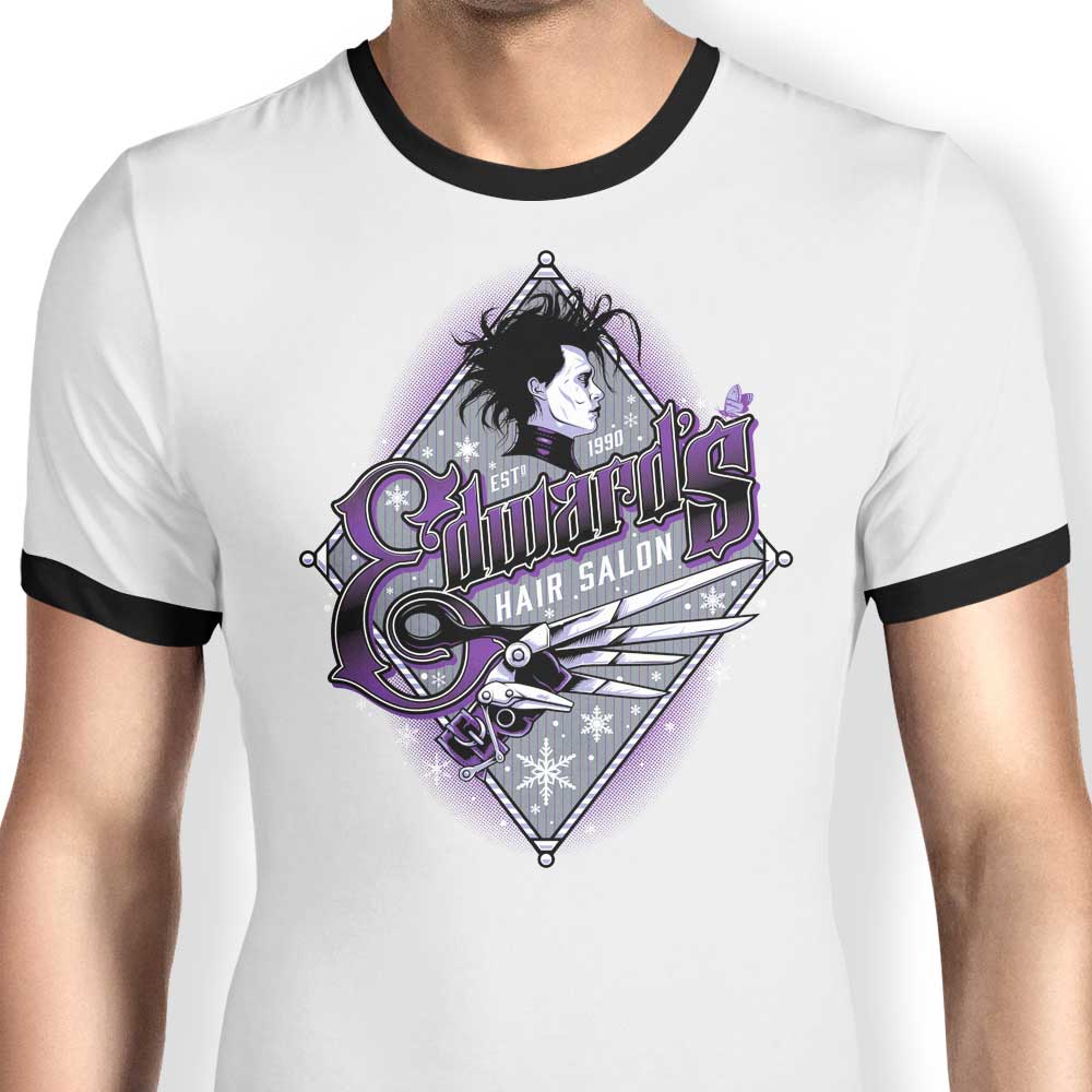 Edwards Hair Salon - Ringer T-Shirt Hoodie, Sweatshirt | CiraTrend.com (Image 1)