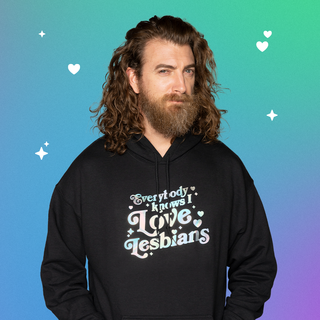 Everybody Knows I Love Lesbians Hoodie (Holographic)