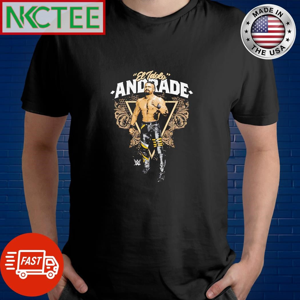 El Idolo Andrade triangle x pattern graphic shirt
