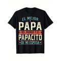 El Mejor Papa Del Mundo" Spanish Design T-Shirt - Cotton Blend Shirt, Fathers Day T-Shirt, Dad T Shirt, Funny Shirt,...