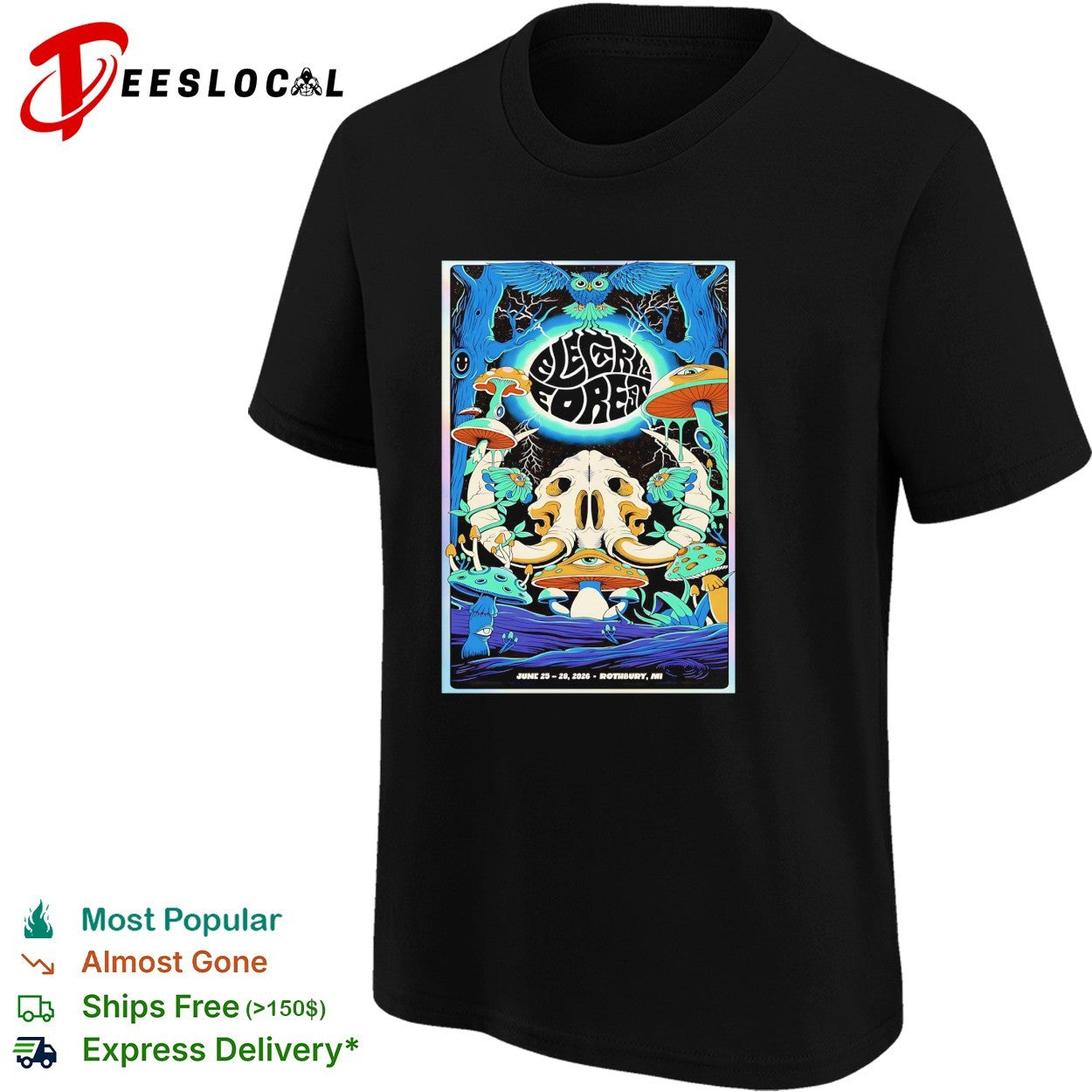 Electric Forest 2026 Rothbury Michigan music festival shirt
